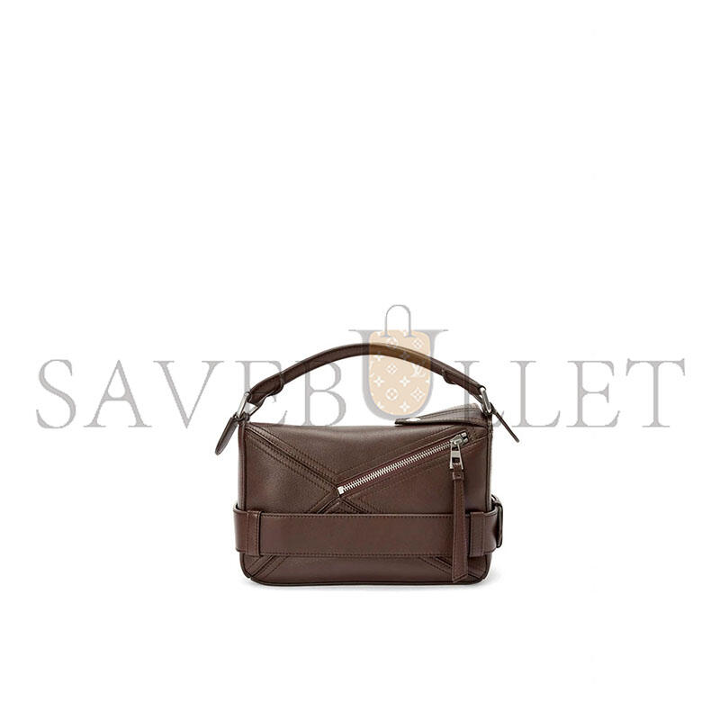 L0ew* small puzzle biker bag in shiny calfskin a510s21xc7 (24*16.5*10.5cm)